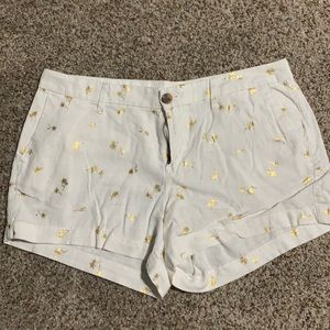 Gold palm tree shorts